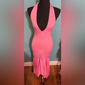 #161 Elegant Pink Sleeveless Dress